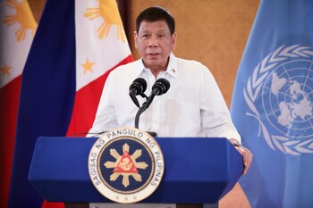 El presidente filipino, Rodrigo Duterte,