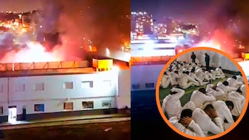 Motín e incendio en centro