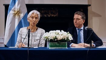 Nicolas Dujovne y Christine Lagarde,