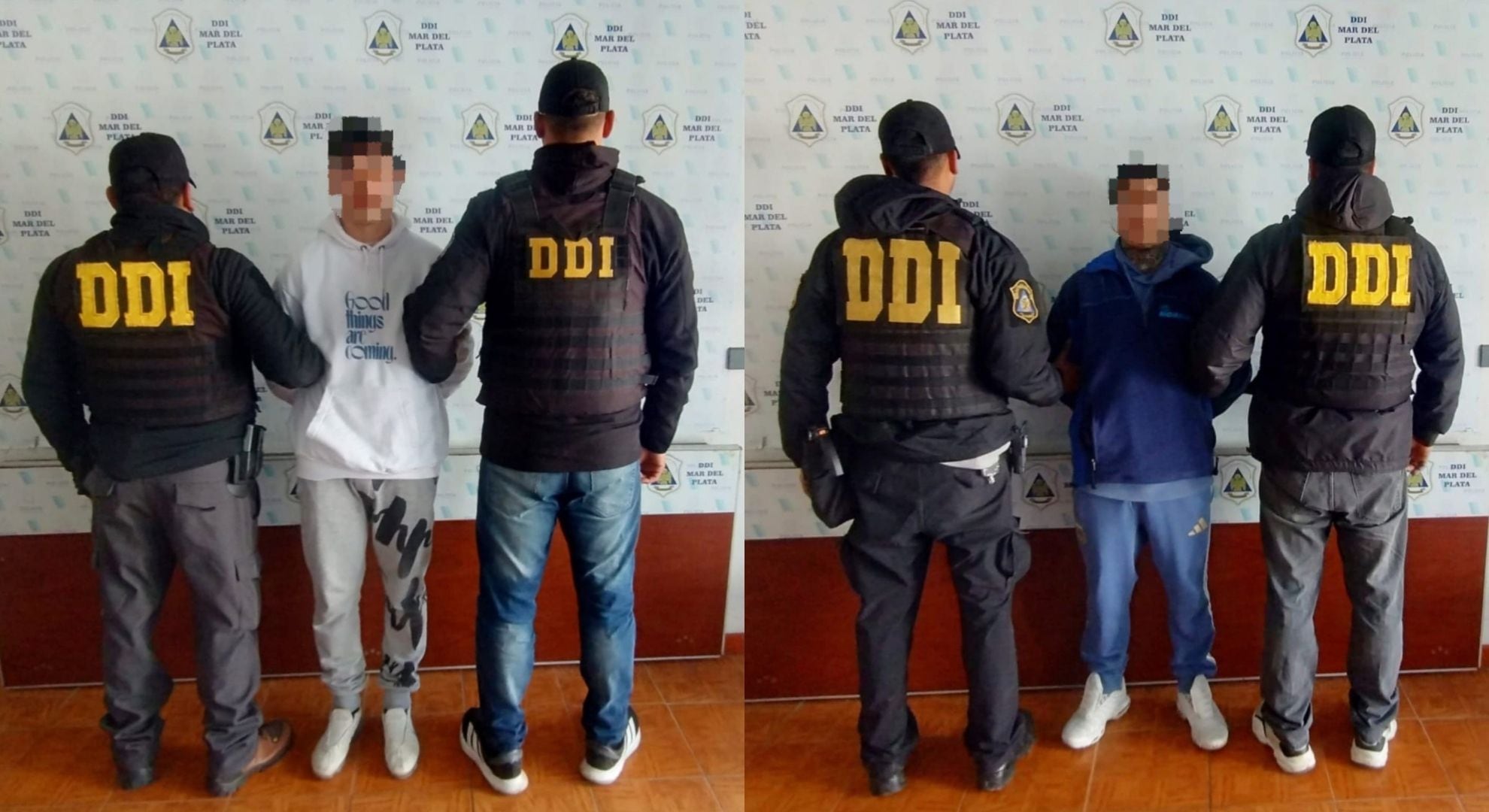 Los detenidos por haber participado de la violenta entradera