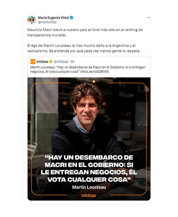 Vidal sobre los dichos de