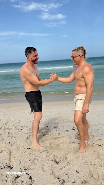 Una foto de Ángel de Brito junto a Ronen Suarc sumó repercusión a su estadía en la costa de Florida
