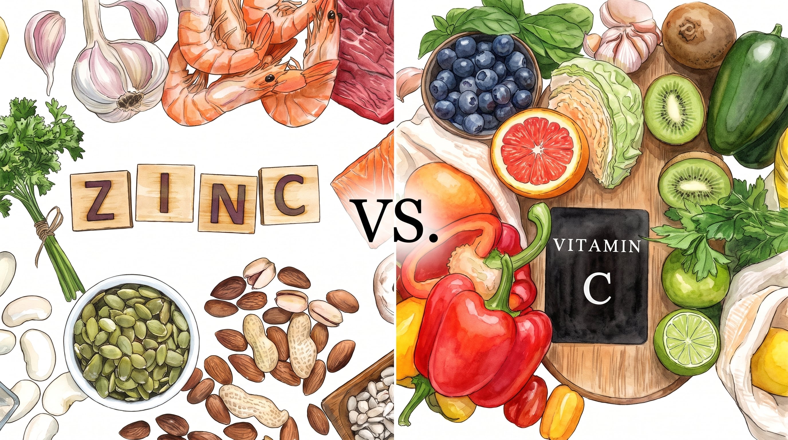 El zinc y la vitamina C cumplen funciones diferentes en las defensas y deben obtenerse, principalmente, mediante una alimentación variada. (Imagen Ilustrativa Infobae)