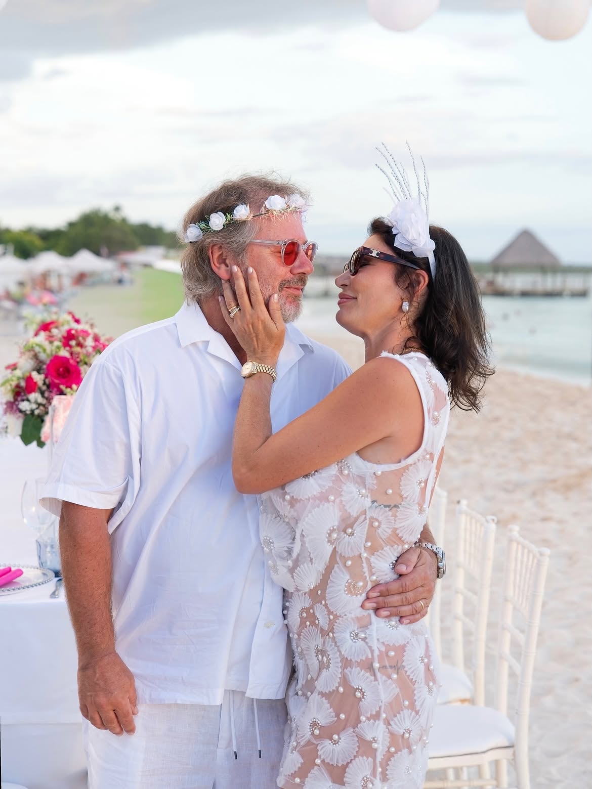 Federico Girardi acompañó a la conductora en el festejo tras la propuesta de matrimonio realizada luego del tratamiento médico (Instagram)