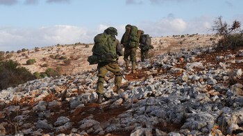 Israel releases pictures of members of the Israeli army taking part in an operation in southern Lebanon