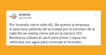 El incendio se originó en