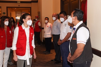 La reina Letizia, en 2020,