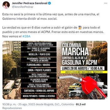 La congresista explicó que no