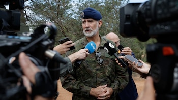 El rey Felipe VI ha lamentado el terrible accidente de dos trenes ocurrido esta mañana en Urda (Toledo) . (EFE/ Kai Försterling).
