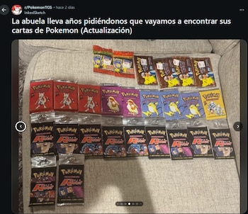 El nieto de la mujer contó que no esperaban hallar tal cantidad de artículos Pokémon. (Reddit)