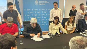 Pablo y Hugo Moyano junto