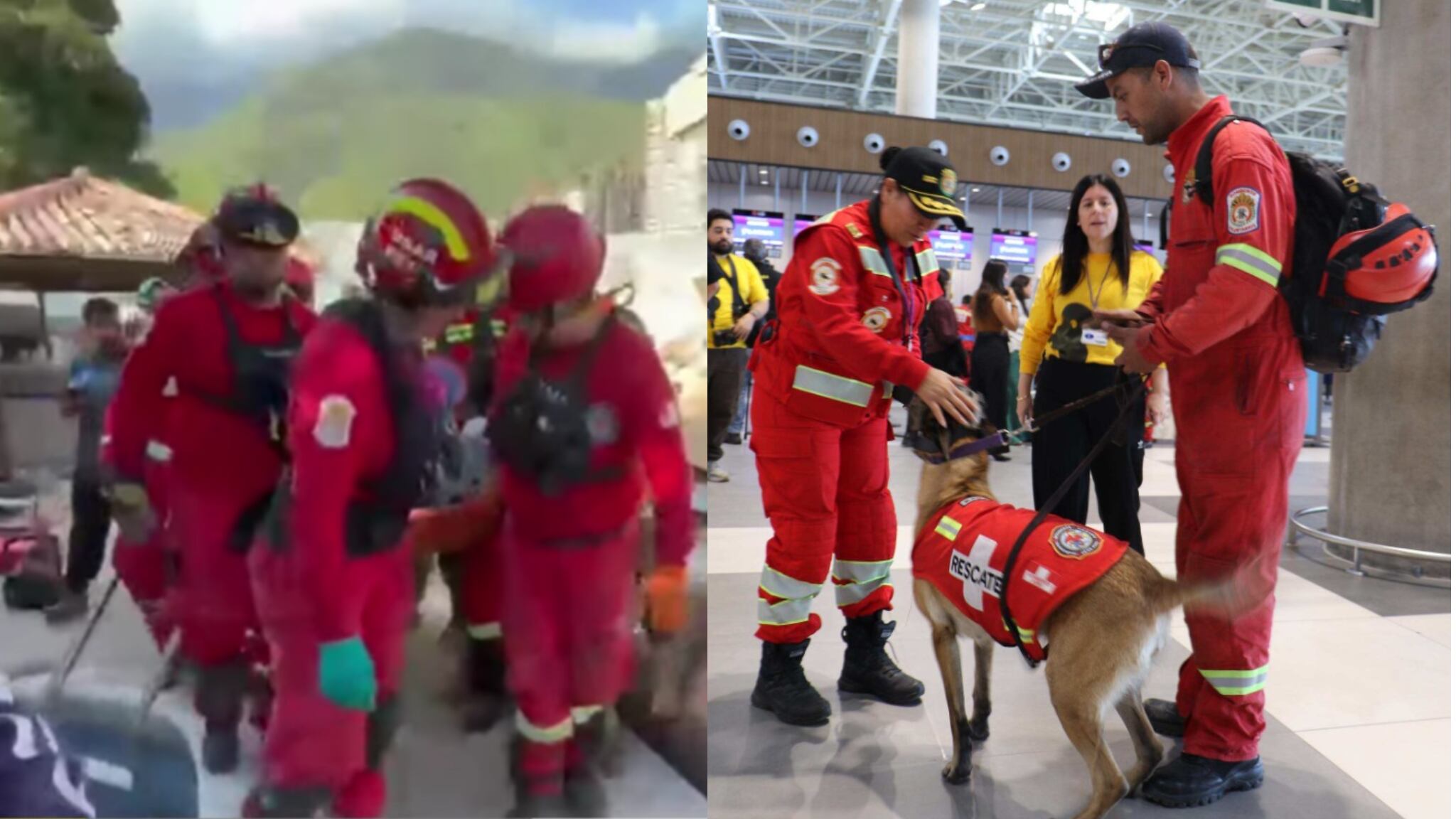 Un grupo de bomberos de Perú rescata a una sobreviviente tras tres días bajo escombros en Venezuela| Foto: Captura de RPP Noticias