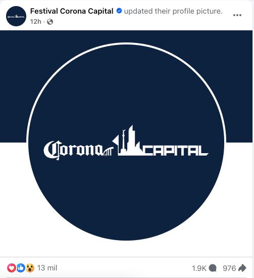 Corona Capital actualiza su foto de perfil y da inicio a su edición 2025. (Facebook)