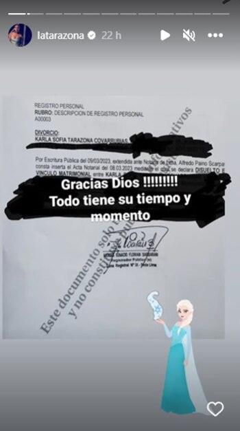 Karla Tarazona anunció que está