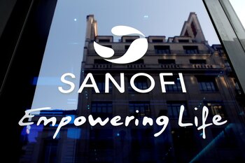 El logo de Sanofi durante