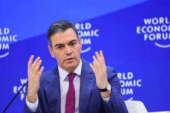 Pedro Sánchez durante una intervención