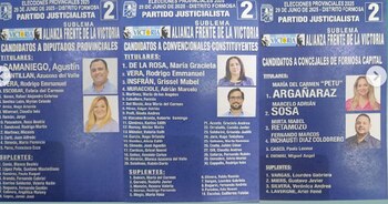 Boleta del sublema del PJ