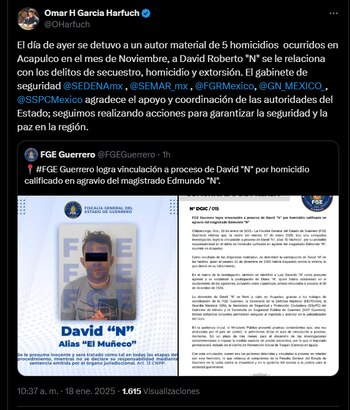 Su detención ocurrió el pasado