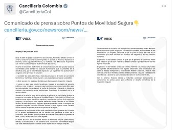 Cancillería se pronunció sobre la