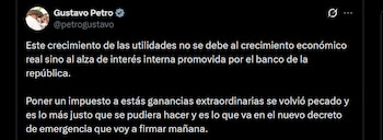 Gustavo Petro confirmó que este