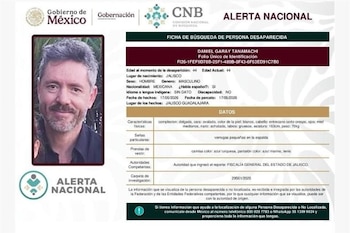 El empresario sinaloense Daniel Garay Tanamachi, de 44 años, desapareció el 17 de mayo en la colonia Country Club de Guadalajara. (Comisión Estatal de Búsqueda de Personas)