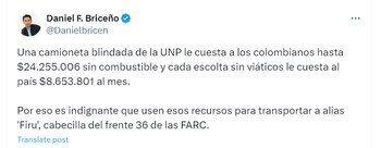 Daniel Briceño cuestionó el uso