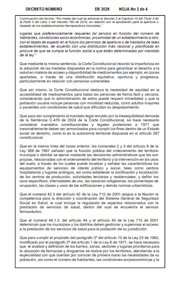 El borrador del decreto indica