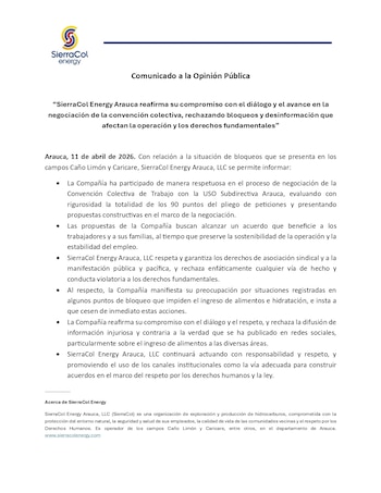 SierraCol - créditos SierraCol