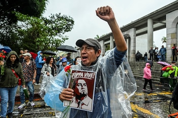 Funeral de Juan Francisco Solórzano Foppa, ex fiscal y abogado de Guatemala