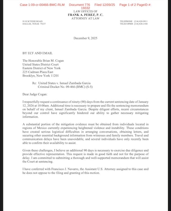 El abogado del Mayo Zambada