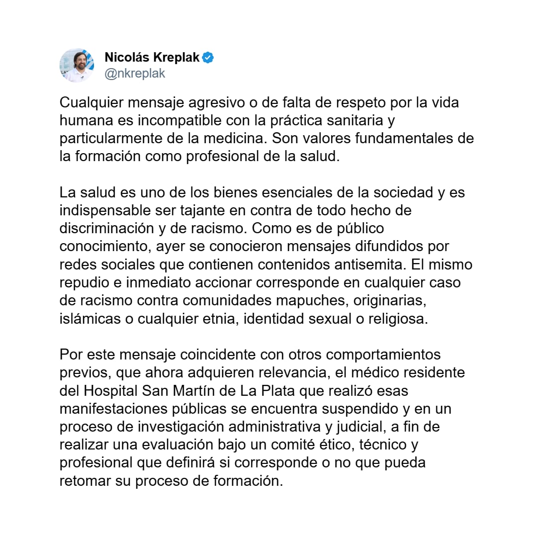 El ministro de Salud provincial destacó la importancia de rechazar cualquier forma de discriminación