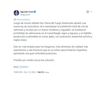 El mensaje del legislador Agustín