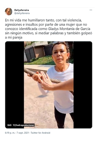 El tweet de Dallys Ferreira