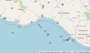 Temblor reportado en Chiapas.
(SSN)