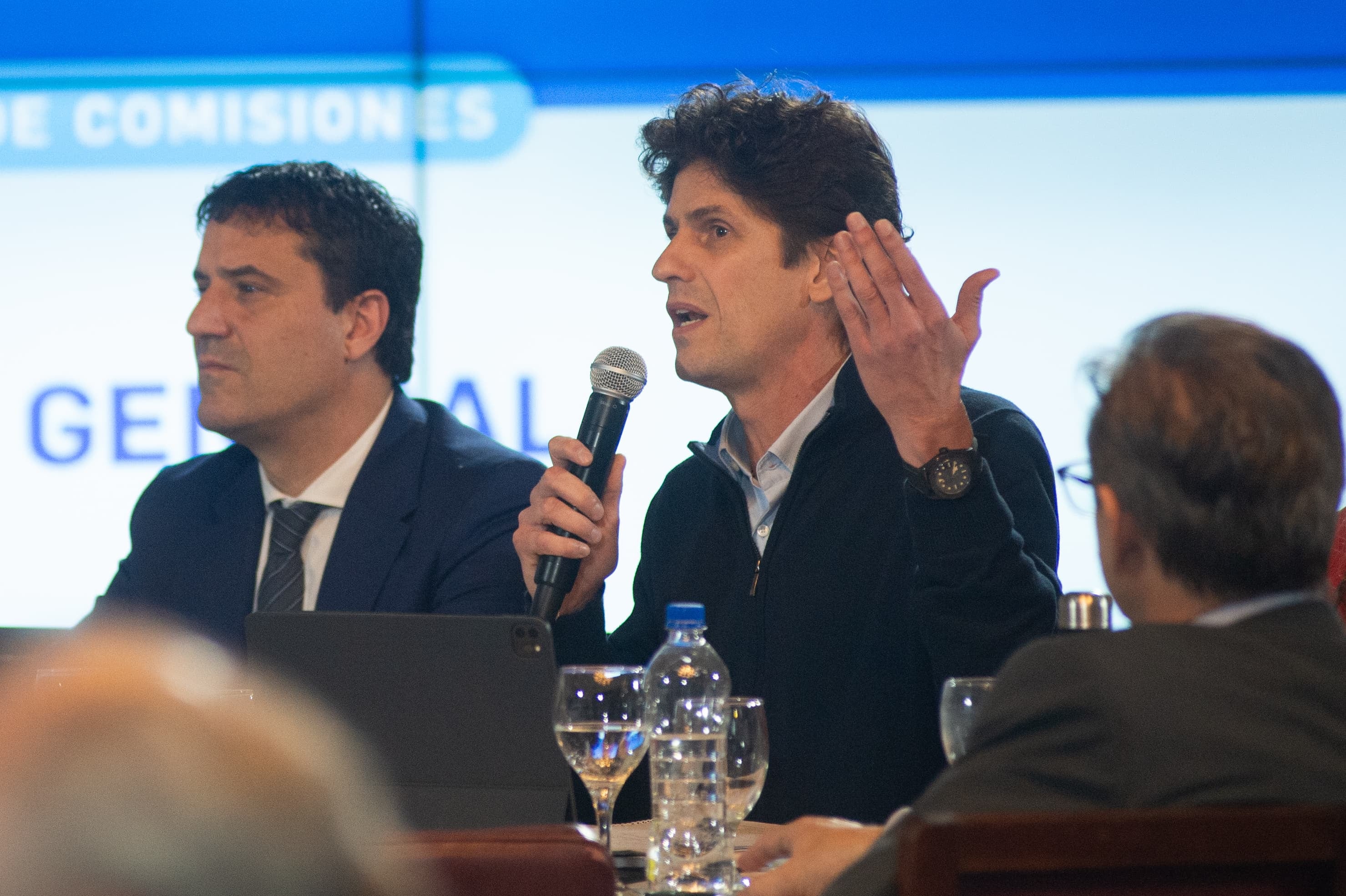 Maximiliano Abad y Martín Lousteau cerraron la interna bonaerense pero continpuan las diferencias para 2027 (Foto: Jaime Olivos)