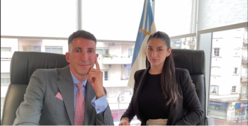 Christian Saragusti y Sofía Lachin, abogados de Villalba y su hijo Iván