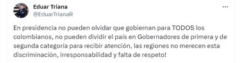 Eduar Triana, critica la reunión