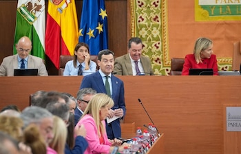 01/10/2026 El presidente de la Junta, Juanma Moreno, este jueves, en el Pleno del Parlamento
ESPAÑA EUROPA ANDALUCÍA POLÍTICA
MARÍA JOSÉ LÓPEZ-EUROPA PRESS