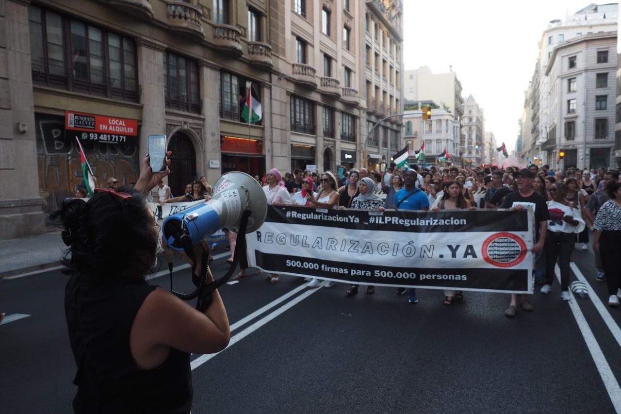 Protesta del movimiento Regularización Ya. (Cedida a Infobae)