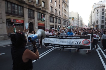 Protesta del movimiento Regularización Ya. (Cedida a Infobae)