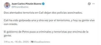 Pinzón cuestionó al presidente Petro