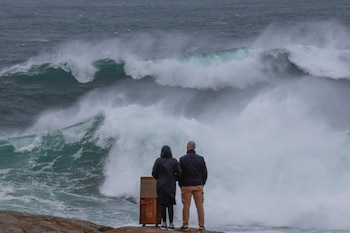 Fuerte oleaje en la costa
