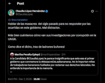 Claudia López no se quedó