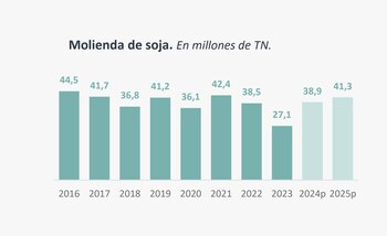 La molienda de soja tuvo