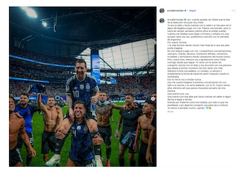 mensaje de Enzo Fernández para Messi tras su retiro