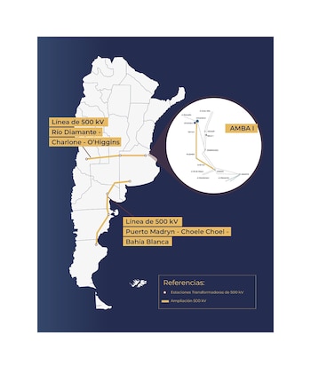 Mapa de las obras eléctricas