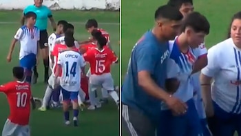 Golpes de puño, patadas y heridos: la feroz batalla campal en un partido de juveniles del fútbol argentino