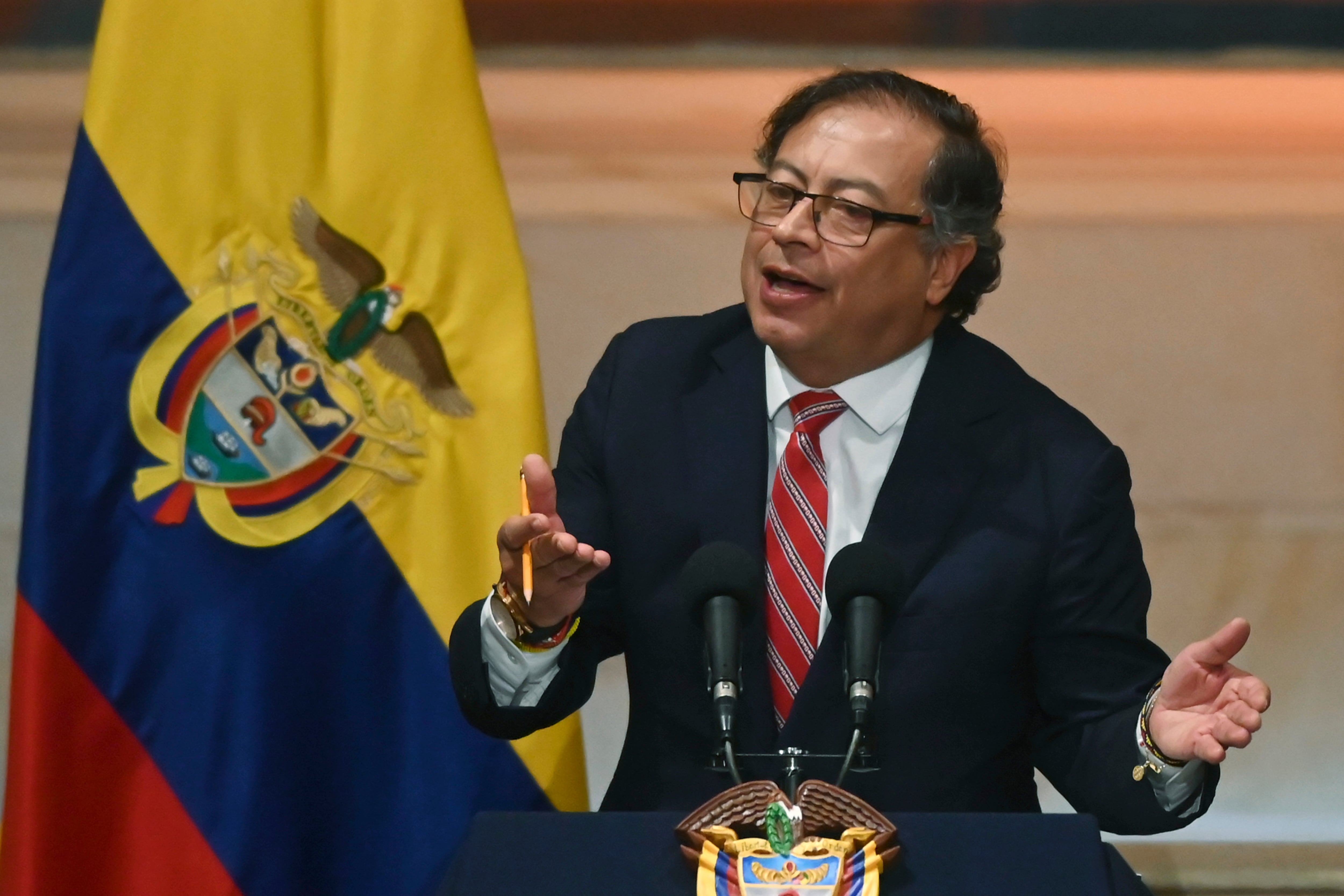 El presidente de Colombia, Gustavo Petro, decretó la conmoción interior el 24 de enero de 2024, en medio de una ola de violencia en la región del Catatumbo - crédito Natalia Pedraza/ EFE