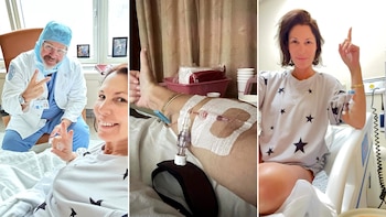 Durante la internación, en pleno