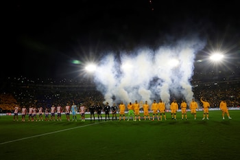 El concierto de Intocable este 25 de julio se realizará en la cancha del Volcán al terminar el Tigres vs San Luis como parte del arranque de temporada. REUTERS/Daniel Becerril